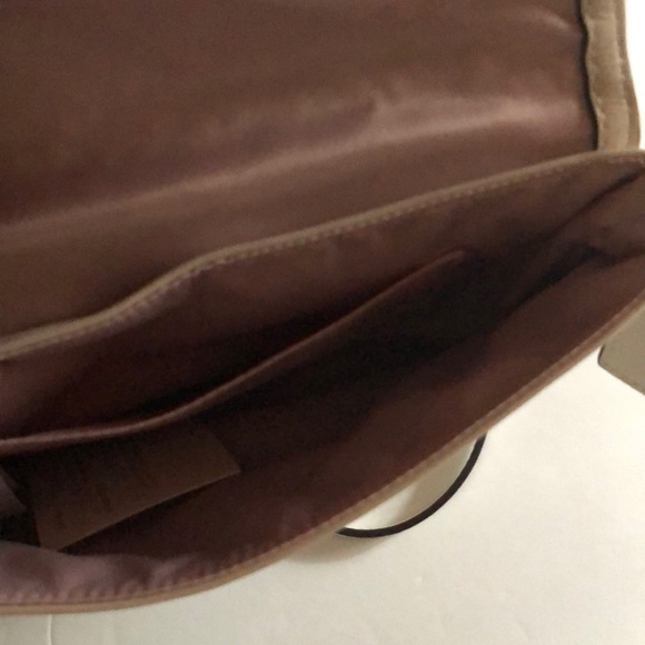 NWT Authentic Coach Purse Woven Leather Cream - Picture 6 of 12